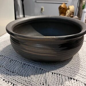 Elegant Black two toned Ceramic Bowl 10” diameter